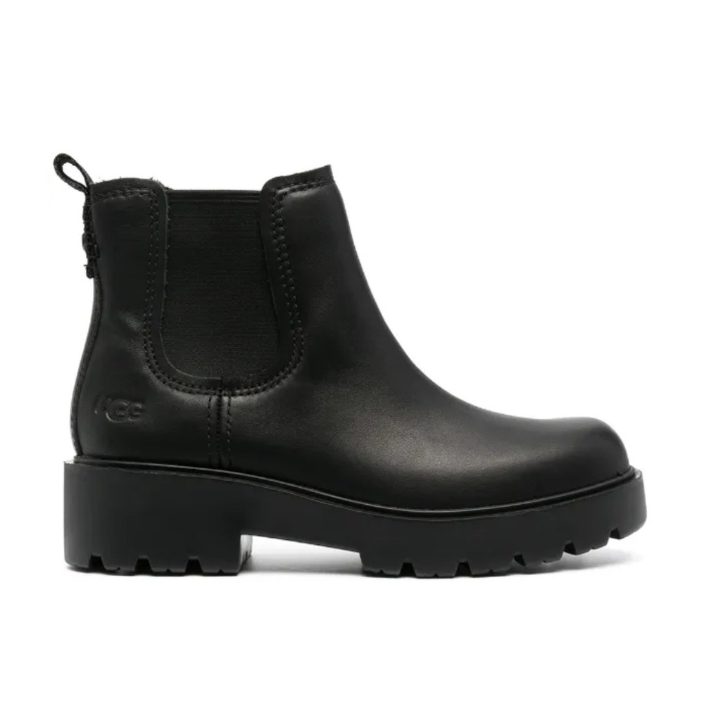 UGG MARKSTRUM Black Leather Chelsea Boots